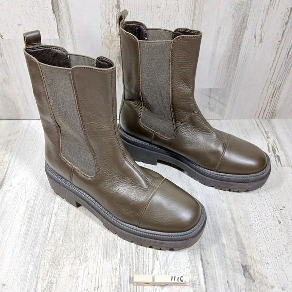 Sam Edelman Wellington Women's Brown Lug Sole Ankle Boots #1116 - Picture 11 of 11